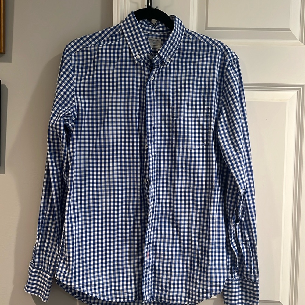 Crewcuts, Boys collared button down, gingham size 16, like new